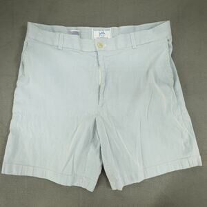 Southern Tide The Skipjack Mens Size 36 Flat Front Shorts Seersucker Teal‎ 8"